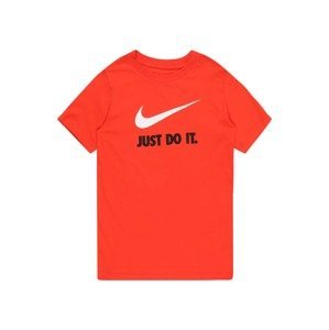 Nike Sportswear Tričko  oranžově červená / černá / bílá