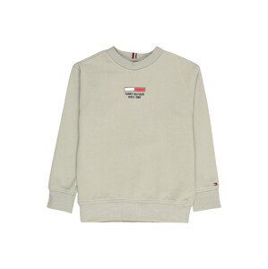 TOMMY HILFIGER Mikina  kámen / červená / bílá