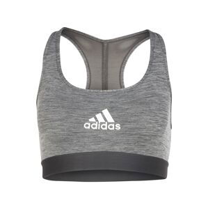 ADIDAS PERFORMANCE Sportovní podprsenka  bílá / šedý melír / tmavě šedá