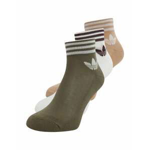 ADIDAS ORIGINALS Ponožky  bílá / nažloutlá / tmavě zelená / černá