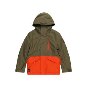 QUIKSILVER Outdoorová bunda 'MISSION SOLID YOUTH'  khaki / tmavě oranžová