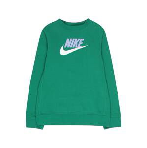 Nike Sportswear Mikina  tmavě zelená / šeříková / bílá