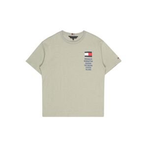 TOMMY HILFIGER Tričko  marine modrá / kámen / grenadina / bílá