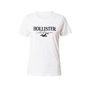 HOLLISTER Tričko  marine modrá / tmavě červená / bílá