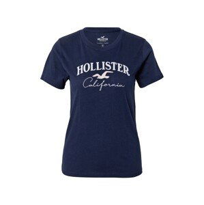 HOLLISTER Tričko  námořnická modř / bílá