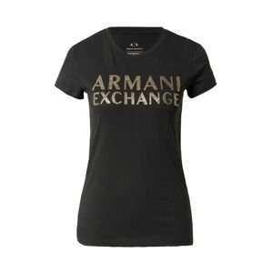 ARMANI EXCHANGE Tričko  černá / zlatá