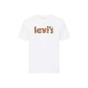 LEVI'S Tričko 'LSE_GRAPHIC CREWNECK TE NEUTRALS'  hnědá / karamelová / černá / bílá