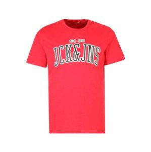 Jack & Jones Plus Tričko 'CEMB'  jasně červená / bílá / černá