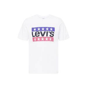 LEVI'S Tričko 'LSE_GRAPHIC CREWNECK TE NEUTRALS'  modrá / červená / černá / bílá