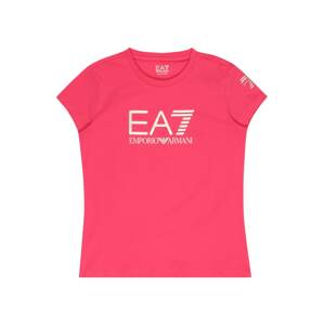 EA7 Emporio Armani Tričko  pink / bílá