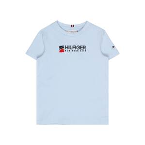 TOMMY HILFIGER Tričko  marine modrá / světlemodrá / červená