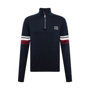 TOMMY HILFIGER Svetr  krémová / modrá / bílá