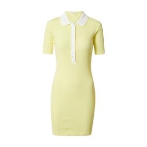 LeGer by Lena Gercke Košilové šaty 'Regina'  pastelově žlutá / bílá