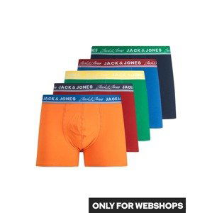 JACK & JONES Boxerky  světlemodrá / zelená / oranžově červená / tmavě červená / černá