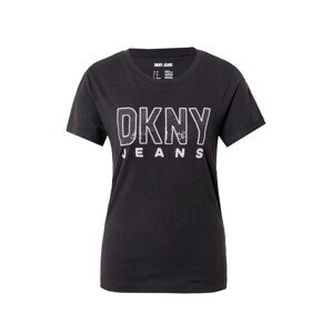 DKNY Tričko  černá / bílá