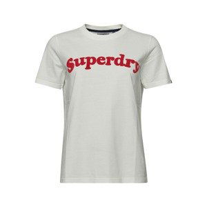 Superdry Tričko  červená / bílá