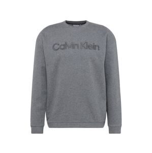 Calvin Klein Mikina  tmavě šedá / šedý melír