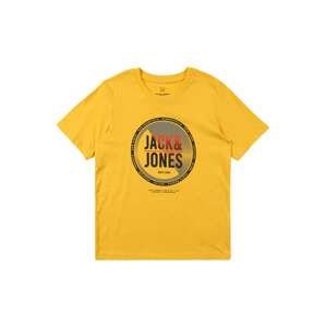 Jack & Jones Junior Tričko 'SCOTT'  medová / šedá / červená / černá