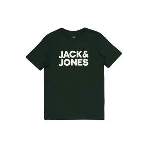 Jack & Jones Junior Tričko 'ECORP'  jedle / bílá
