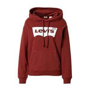 LEVI'S Mikina 'GRAPHIC STANDARD HOODIE NEUTRALS'  tmavě červená / bílá