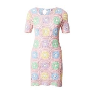 Olivia Rubin Úpletové šaty 'HAILEY'  modrá / zelená / pastelová fialová / růžová