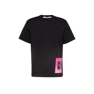 Calvin Klein Jeans Tričko  pink / černá