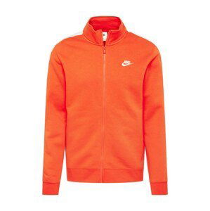 Nike Sportswear Mikina  oranžově červená / bílá