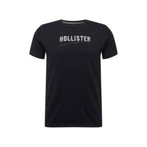 HOLLISTER Tričko  černá / bílá