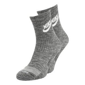 Nike Sportswear Ponožky 'Everyday Plus'  černý melír / bílá