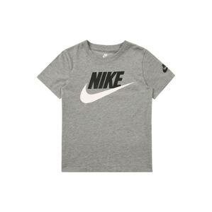 Nike Sportswear Tričko 'FUTURA EVERGREEN'  šedý melír / černá / bílá