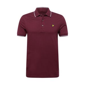 Lyle & Scott Tričko  šedá / burgundská červeň