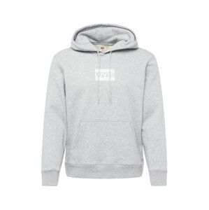 LEVI'S Mikina 'LSE_T3 GRAPHIC HOODIE GREYS'  šedý melír / bílá