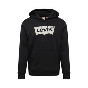 LEVI'S Mikina 'LSE_T3 GRAPHIC HOODIE BLACKS'  černá / stříbrná