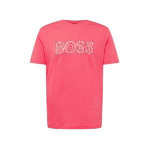 BOSS Green Tričko  pink / černá / bílá