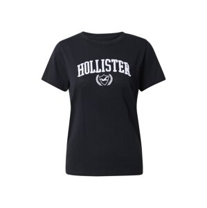 HOLLISTER Tričko  černá / bílá