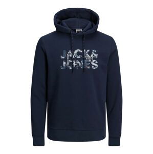 Jack & Jones Plus Mikina  námořnická modř / šedá / bílá / marine modrá