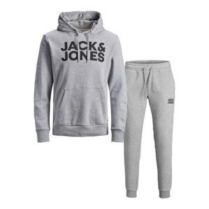 JACK & JONES Joggingová souprava  šedý melír / černá