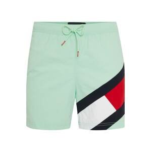 Tommy Hilfiger Underwear Plavecké šortky  zelená / černá / červená / bílá