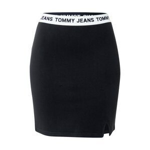Tommy Jeans Sukně  černá / bílá