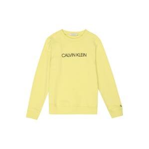 Calvin Klein Jeans Mikina  žlutá / černá