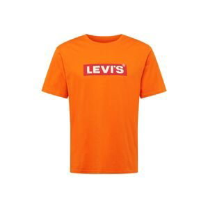 LEVI'S Tričko 'SS RELAXED FIT TEE YELLOWS/ORANGES'  oranžová / tmavě červená / bílá