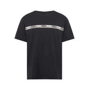 LEVI'S Tričko 'SS RELAXED FIT TEE BLACKS'  černá / bílá