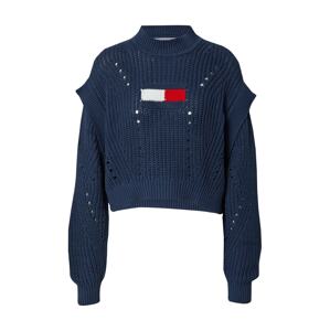 Tommy Jeans Svetr  námořnická modř / červená / bílá