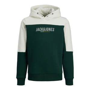 Jack & Jones Junior Mikina 'Edan'  jedle / offwhite / tmavě žlutá