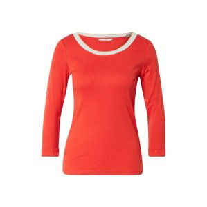 ESPRIT Tričko  bílá / béžová / oranžově červená