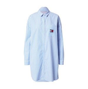 Tommy Jeans Košilové šaty  azurová / tmavě modrá / jasně červená / bílá