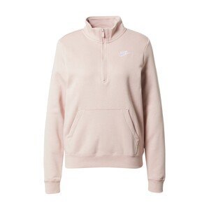 Nike Sportswear Mikina  růžová / bílá