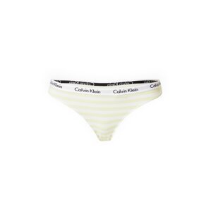 Calvin Klein Underwear Tanga 'CAROUSEL'  světle žlutá / černá / bílá