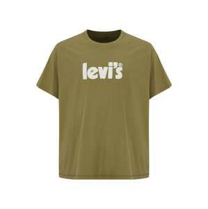 Levi's® Big & Tall Tričko 'BIG SS RELAXED FIT TEE GREENS'  olivová / bílá