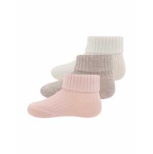 EWERS Ponožky  šedobéžová / růžová / offwhite